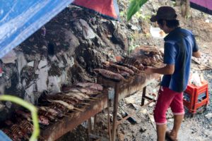 The local "Grilled Train Fish"