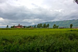 Wooden monasteries are very common here